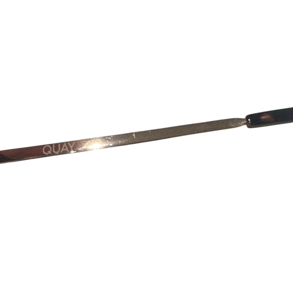 Quay High Key Mini (Large) Aviator Sunglasses Rose Gold Multi Blue New - Picture 10 of 12